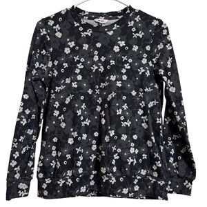 THE KIT Floral Black and White Sweater
